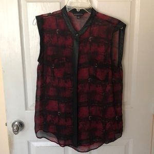 Sheer sleeveless top